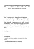 SOLUTION MANUAL Accounting Principles&comma; 9th Canadian Edition Volume 1 & 2 By Jerry Weygandt&comma; Donald Kieso 2024 Review Questions And Answers 2025&sol;2026