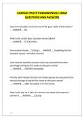 CANNON TRUST FUNDAMENTALS EXAM  QUESTIONS AND ANSWERS 