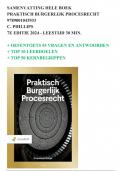 Samenvatting Praktisch Burgerlijk Procesrecht Phillips 7e editie 2024 compleet &sol; 9789001043933 &sol; &plus; oefentoets &plus; leerdoelen &plus; kernbegrippen