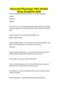 Advanced Physiology 100&percnt; Verified Study Guidelines 2026