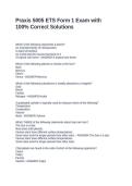 Praxis 5005 ETS Form 1 Exam with 100&percnt; Correct Solutions