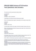 PRAXIS 5005 Science ETS Practice Test Questions and Answers