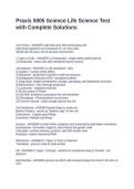 Praxis 5005 Science Life Science Test with Complete Solutions