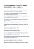 Praxis Elementary Education Social Studies 5005 Exam-Graded A