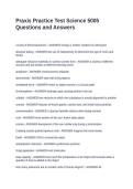 Praxis Practice Test Science 5005 Questions and Answers