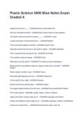Praxis Science 5005 Blue Notes Exam-Graded A