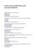 Praxis Science 5005 Exam with Accurate Solutions