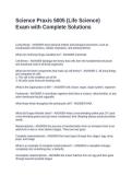 Science Praxis 5005 &lpar;Life Science&rpar; Exam with Complete Solutions