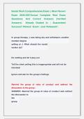 Social Work Comprehensive Exam &vert;&vert; Most Recent  Exam 2026-2027Actual Complete Real Exam  Questions And Correct Answers &lpar;Verified   Answers&rpar;  Already Graded A&plus; &vert; Guaranteed   Success&excl;&excl; Newest  Exam &vert; Just Released&excl;&excl; 