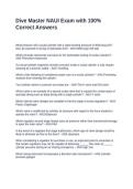 Dive Master NAUI Exam with 100&percnt; Correct Answers
