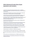 NAUI Advanced Scuba Diver Exam Questions and Answers