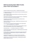 NAUI eLearning Open Water Scuba Diver Final Test-Graded A