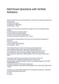 NAUI Exam Questions with Verified Solutions