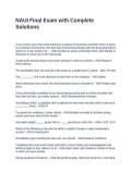 NAUI Final Exam with Complete Solutions