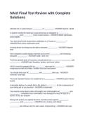 NAUI Final Test Review with Complete Solutions