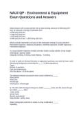 NAUI IQP - Environment & Equipment Exam Questions and Answers
