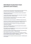 NAUI Master Scuba Diver Exam Questions and Answers