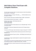 NAUI Nitrox Diver Final Exam with Complete Solutions