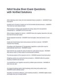 NAUI Scuba Diver Exam Questions with Verified Solutions