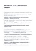 NAUI Scuba Exam Questions and Answers