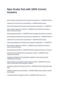 Naui Scuba Test with 100&percnt; Correct Answers