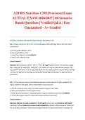 ATI RN Nutrition CMS Proctored Exam ACTUAL EXAM 2026&sol;2027 &vert; 60 Scenario-Based Questions &vert; Verified Q&A &vert; Pass Guaranteed - A&plus; Graded