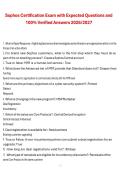 Sophos Certification Exam &lpar;2026&sol;2027&rpar; &ndash; Expected Questions and 100&percnt; Verified Answers Study Guide