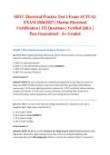 ABYC Electrical Practice Test 1 Exam ACTUAL EXAM 2026&sol;2027 &vert; Marine Electrical Certification &vert; 132 Questions &vert; Verified Q&A &vert; Pass Guaranteed - A&plus; Graded
