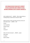 AIR CANADA ROUGE EXAM WITH CORRECT  ACTUAL QUESTIONS AND CORRECTLY WELL  DEFINED ANSWERS LATEST ALREADY GRADED A&plus;