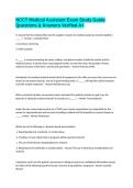 NCCT Medical Assistant Exam Study Guide Questions & Answers Verified A&plus;