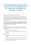 WGU D658 Planning Instructional Strategies Exam ACTUAL EXAM 2026&sol;2027 &vert; OA & PA &vert; 75 Questions &vert; Verified Q&A &vert; Pass Guaranteed - A&plus; Graded