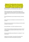 National Guardianship Association Terminology&comma; National Guardianship Association Study Guidelines 2026