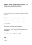 NUR 3066&colon; QUIZ 1 &vert; QUESTIONS AND ANSWERS &vert; 2026 UPDATE &vert; WITH COMPLETE SOLUTIONS&period;