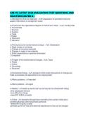 ARE 112 LATEST 2026 EVALUATION TEST QUESTIONS AND SOLUTIONS RATED