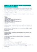 WGU C777 LATEST 2026 EVALUATION TEST QUESTIONS AND SOLUTIONS RATED