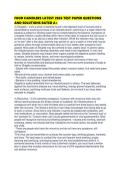 FOOD HANDLERS LATEST 2026 TEST PAPER QUESTIONS AND SOLUTIONS RATED