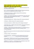 FOOD HANDLERS LATEST 2026 CORE EXAM MANUAL QUESTIONS AND SOLUTIONS RATED