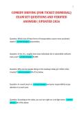 COMEDY DRIVING &lpar;FOR TICKET DISMISSAL&rpar; EXAM SET QUESTIONS AND VERIFIED ANSWERS &vert; UPDATED 2026