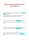 PEARSON RBT EXAM QUESTIONS WITH SOLUTIONS 2026