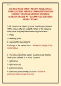 ICU BKAT EXAM &vert;&vert; MOST RECENT EXAM ACTUAL  COMPLETE REAL VERIFIED EXAM QUESTIONS AND  CORRECT ANSWERS &lpar;VERIFIED ANSWERS&rpar;  ALREADY GRADED A&plus; &vert; GUARANTEED SUCCESS&excl;&excl;  NEWEST EXAM&excl;&excl;&excl;