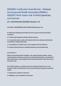  REHS&sol;RS Certification Exam Review &ndash; National Environmental Health Association &lpar;NEHA&rpar; &vert; 2026&sol;2027