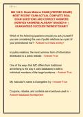 IMC 104 B&period; Steele Midterm EXAM &vert;&vert;VERIFIED EXAM&excl;&vert;&vert;  MOST RECENT EXAM ACTUAL COMPLETE REAL  EXAM QUESTIONS AND CORRECT ANSWERS  &lpar;VERIFIED ANSWERS&rpar; ALREADY GRADED A&plus; &vert;  GUARANTEED SUCCESS&excl;&excl; NEWEST EXAM&excl;&excl;&excl;