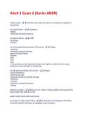 Adult 2 Exam 2 &lpar;Xavier ABSN&rpar; Questions And Answers Rated A&plus; New Update Assured Satisfaction