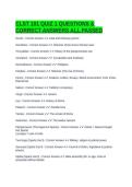 CLST 101 QUIZ 1 QUESTIONS & CORRECT ANSWERS ALL PASSED