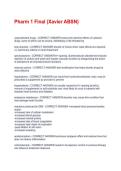 Pharm 1 Final &lpar;Xavier ABSN&rpar; Questions With Correct Solutions&comma; Already Passed&excl;&excl;