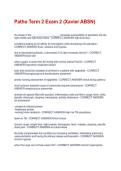 Patho Term 2 Exam 2 &lpar;Xavier ABSN&rpar; Questions And Answers &vert; 2026 Updated Solutions &vert; 100&percnt; Correct Answers