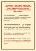 LFTI 2026&sol;2027 &vert;&vert; MOST RECENT EXAM ACTUAL  COMPLETE REAL VERIFIED EXAM QUESTIONS AND  CORRECT ANSWERS &lpar;VERIFIED ANSWERS&rpar;  ALREADY GRADED A&plus; &vert; GUARANTEED SUCCESS&excl;&excl;  NEWEST EXAM&excl;&excl;&excl; 