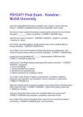PSYC471 Final Exam - Koestner - McGill University Questions and answers latest update