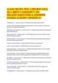 CLASS NOTES TEST 3 REVIEW CSTU 101 LIBERTY UNIVERSITY DR&period; WALKER QUESTIONS & ANSWERS PASSED ALREADY GRADED A&plus;