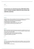 med surg EXAM A&plus; GRADE ASSURED COMPLETE SOLUTIONS AND VERIFIED ANSWERS